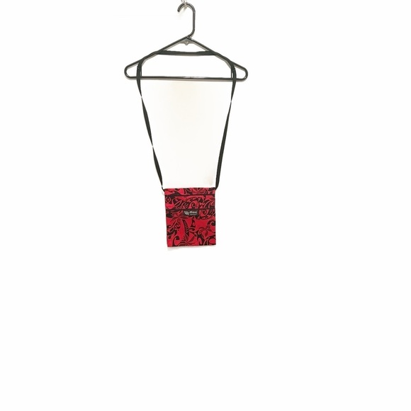 Handmade in Hawaii Red and Black Floral cross body Women's Bag - Picture 1 of 4